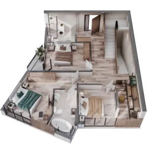 79 m² apartment layout