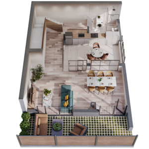 72.2 m² apartment layout
