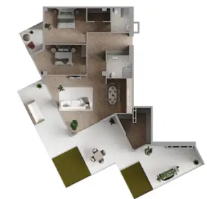 207.5 m² apartment layout