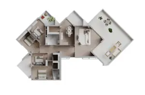 249 m² apartment layout